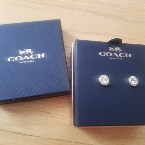 Coach Jewelry - NIB- Coach Gold Plated Post Earrings